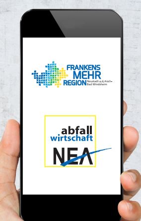 Handybildschirm mit Abfall-App