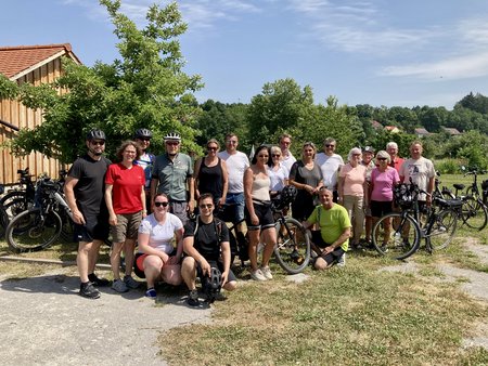Radlergruppe auf der Tour der Sinne