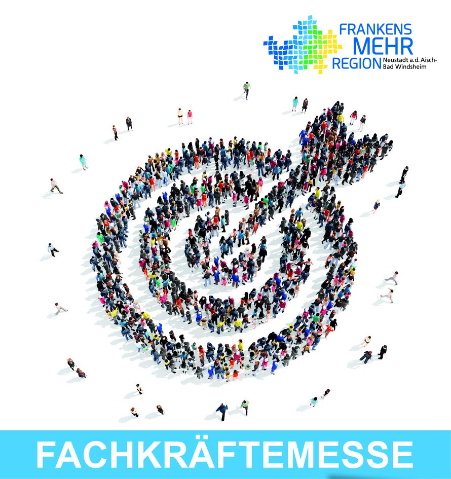 Symbolbild zur Fachkräftemesse - viele Menschen bilden eine Zielscheibe. Bild: tai111, stock.adobe.com 