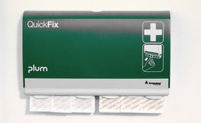 Grüner Pflasterspender mit weißem Kreuz