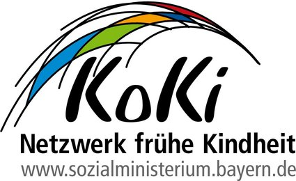 Logo Koki Grafik Logo mit Schriftzug Koki - Frühe Kindheit
