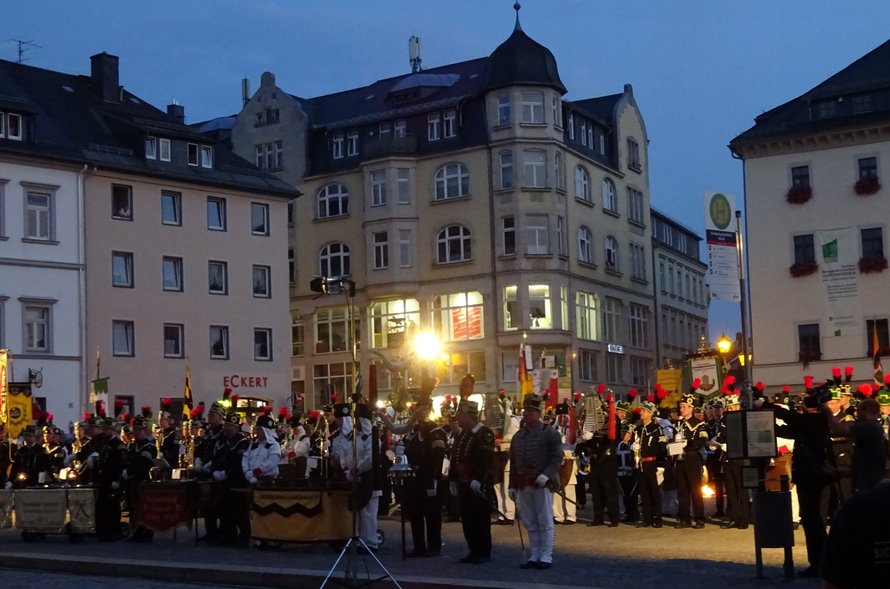 Zepfenstreich der Bergleute in der Altstadt