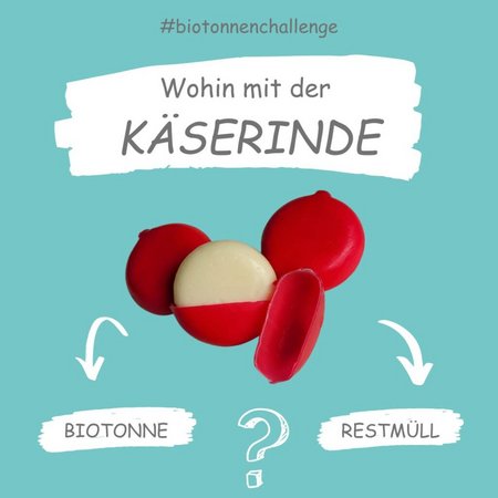 Grafik mit Text zur Kampagne Biotonnenchallenge