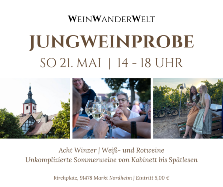 Jungweinprobe WeinWanderWelt Flyer Jungweinprobe mit 8 Winzern